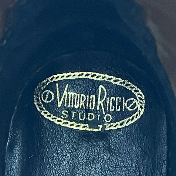 Vittorio Ricci Embroidered, steel toed leather Cowboy Cowgirl boots 5 1/2 - Picture 10 of 10